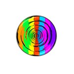 Rainbow Test Pattern Golf Ball Marker 4 Pack (for Hat Clip) Front