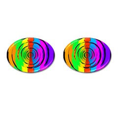 Rainbow Test Pattern Cufflinks (oval) by StuffOrSomething