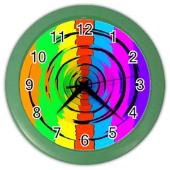 Rainbow Test Pattern Wall Clock (color) by StuffOrSomething