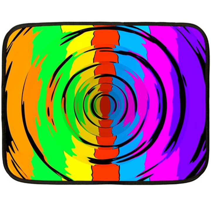 Rainbow Test Pattern Mini Fleece Blanket (Two Sided)