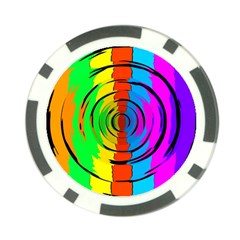 Rainbow Test Pattern Poker Chip (10 Pack)