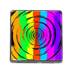 Rainbow Test Pattern Memory Card Reader With Storage (square) by StuffOrSomething