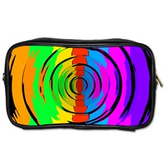 Rainbow Test Pattern Travel Toiletry Bag (one Side)