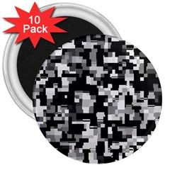 Background Noise In Black & White 3  Button Magnet (10 Pack) by StuffOrSomething