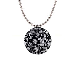 Background Noise In Black & White Button Necklace