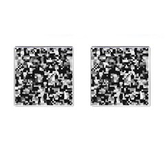 Background Noise In Black & White Cufflinks (square)