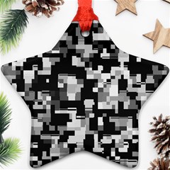 Background Noise In Black & White Star Ornament (two Sides) by StuffOrSomething