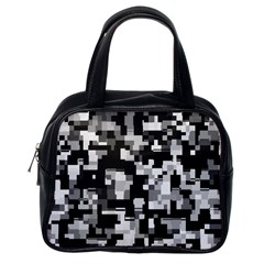 Background Noise In Black & White Classic Handbag (one Side) by StuffOrSomething