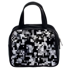 Background Noise In Black & White Classic Handbag (two Sides)