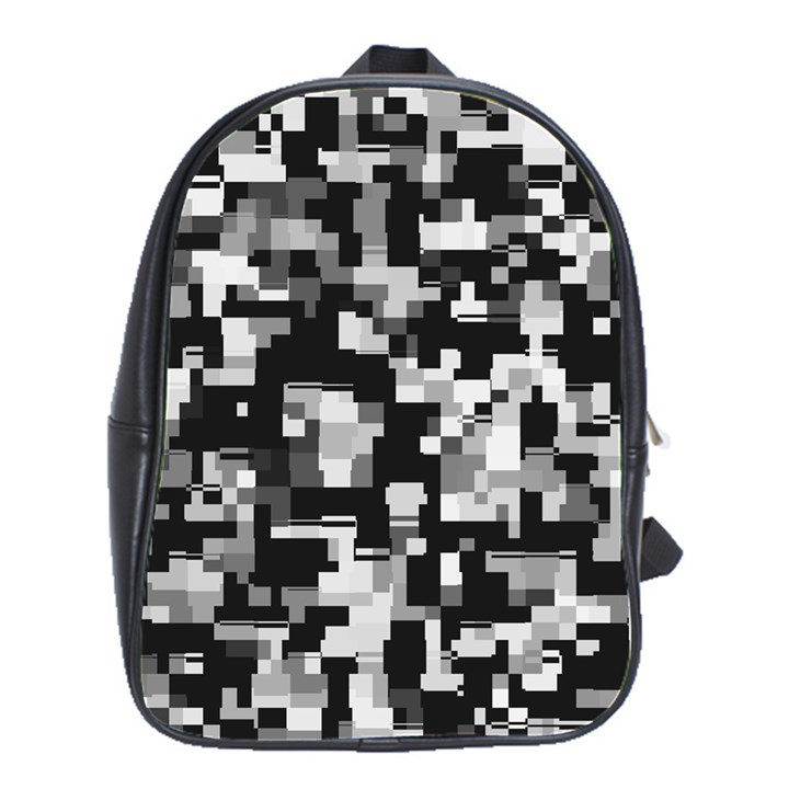 Background Noise In Black & White School Bag (Large)