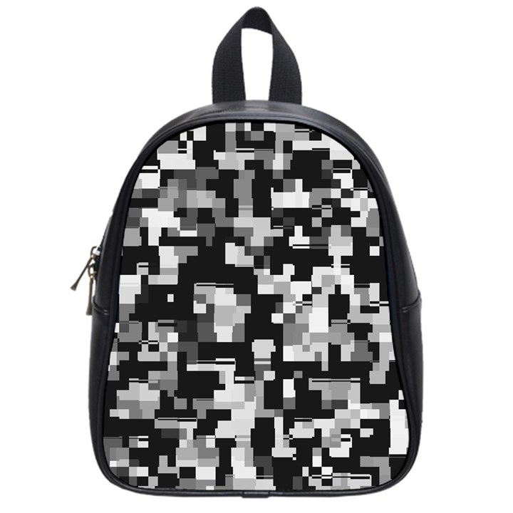 Background Noise In Black & White School Bag (Small)