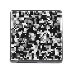 Background Noise In Black & White Memory Card Reader With Storage (square)