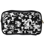 Background Noise In Black & White Travel Toiletry Bag (Two Sides) Front