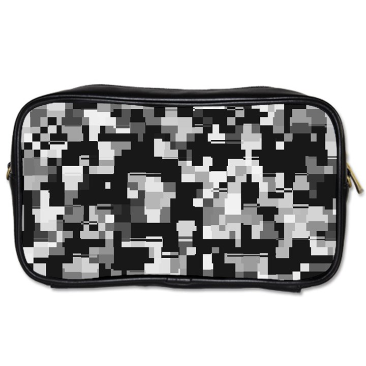 Background Noise In Black & White Travel Toiletry Bag (Two Sides)