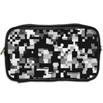 Background Noise In Black & White Travel Toiletry Bag (Two Sides) Back