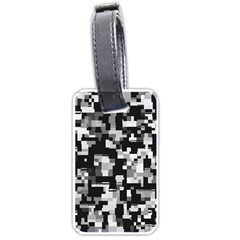 Background Noise In Black & White Luggage Tag (one Side) by StuffOrSomething