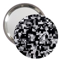 Background Noise In Black & White 3  Handbag Mirror