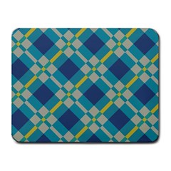 Squares And Stripes Pattern Small Mousepad by LalyLauraFLM