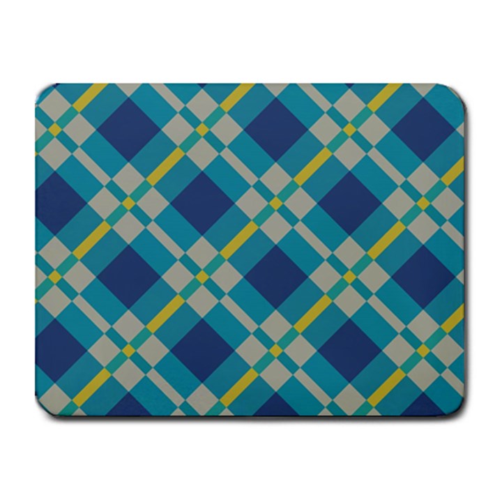 Squares and stripes pattern Small Mousepad