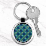 Squares and stripes pattern Key Chain (Round) Front