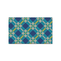 Squares And Stripes Pattern Sticker (rectangular) by LalyLauraFLM