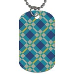 Squares and stripes pattern Dog Tag (Two Sides) Front