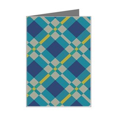 Squares and stripes pattern Mini Greeting Card