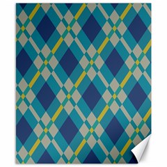 Squares And Stripes Pattern Canvas 8  X 10  by LalyLauraFLM