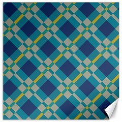 Squares And Stripes Pattern Canvas 12  X 12  by LalyLauraFLM