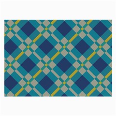 Squares And Stripes Pattern Glasses Cloth (large, Two Sides) by LalyLauraFLM