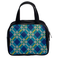 Squares and stripes pattern Classic Handbag (Two Sides)