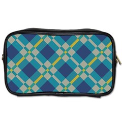 Squares And Stripes Pattern Toiletries Bag (one Side) by LalyLauraFLM