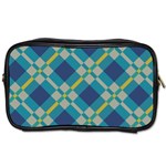 Squares and stripes pattern Toiletries Bag (One Side) Front