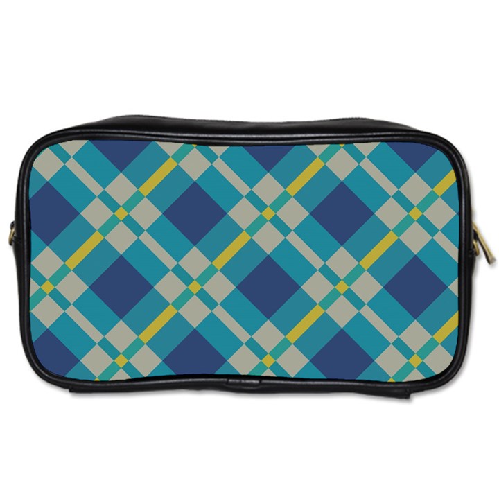 Squares and stripes pattern Toiletries Bag (One Side)