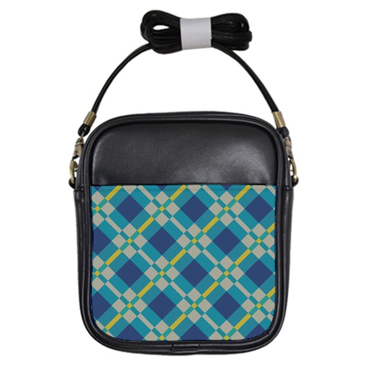 Squares and stripes pattern Girls Sling Bag