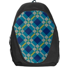 Squares And Stripes Pattern Backpack Bag by LalyLauraFLM