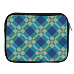 Squares and stripes pattern Apple iPad 2/3/4 Zipper Case Front