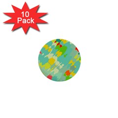 Smudged Shapes 1  Mini Button (10 Pack) 