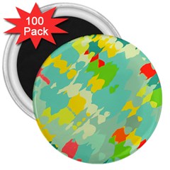 Smudged Shapes 3  Magnet (100 Pack)