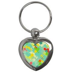 Smudged Shapes Key Chain (heart)