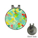 Smudged shapes Golf Ball Marker Hat Clip Front