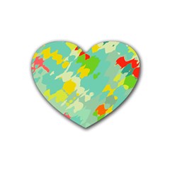 Smudged Shapes Heart Coaster (4 Pack)