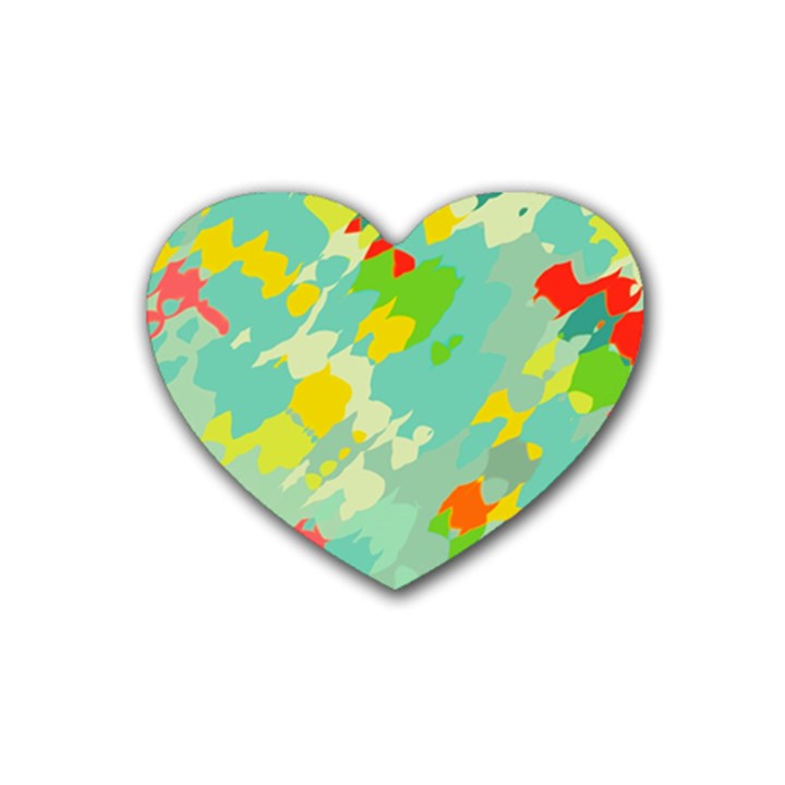 Smudged shapes Heart Coaster (4 pack)