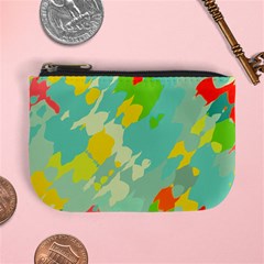 Smudged Shapes Mini Coin Purse by LalyLauraFLM