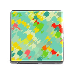 Smudged Shapes Memory Card Reader With Storage (square) by LalyLauraFLM