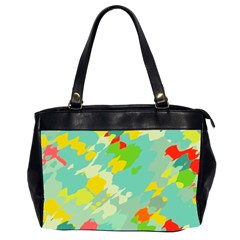 Smudged Shapes Oversize Office Handbag (two Sides) by LalyLauraFLM