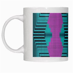 Tribal Purple Rhombus White Mug