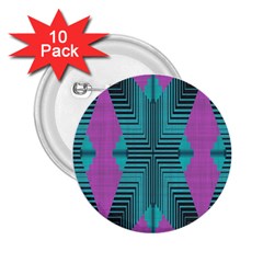 Tribal Purple Rhombus 2 25  Button (10 Pack) by LalyLauraFLM