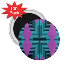 Tribal Purple Rhombus 2 25  Magnet (100 Pack)  by LalyLauraFLM