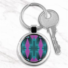 Tribal Purple Rhombus Key Chain (round)